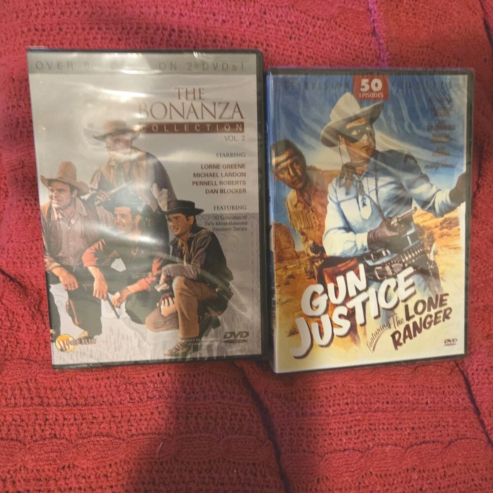Gun Justice-Featuring The Lone Ranger-50 Episode & Bonanza (DVD) Lot